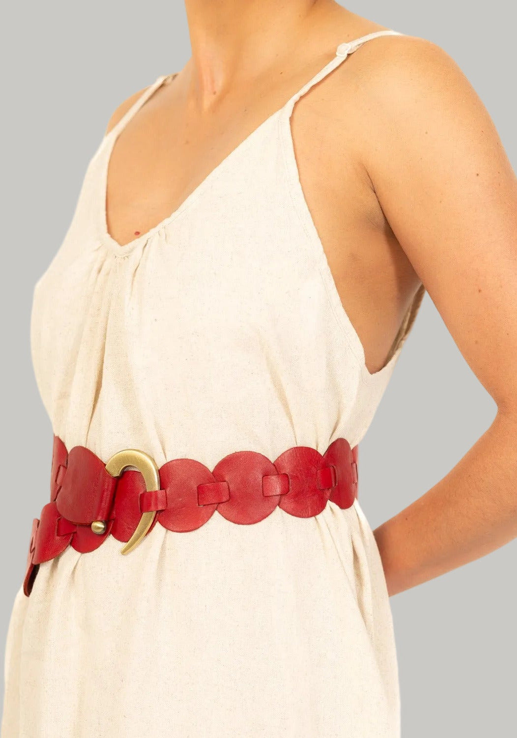 Leather Belt - Red